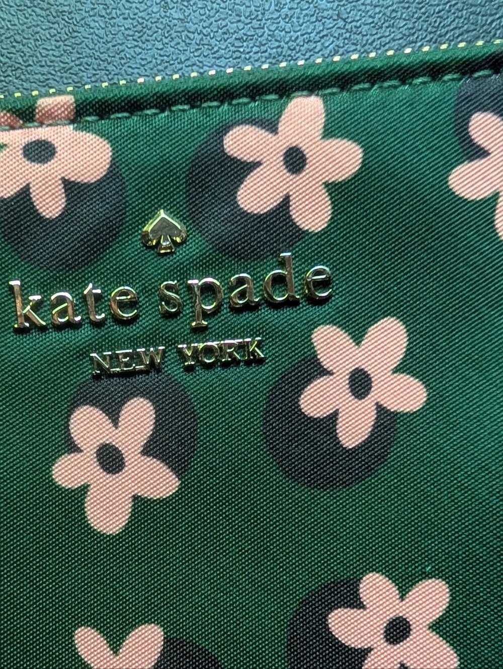 Kate Spade Green Floral Wristlet Pouch - Picture 6 of 7
